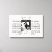 Persoonlijke Huwelijksbeloften Foto Bewaarstuk Canvas Afdruk (Voorkant)