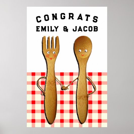 Persoonlijke huwelijksdecoratie poster (Voorkant)