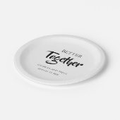 Persoonlijke huwelijksfeest borden 'Better Togethe Papieren Bordje (Gekanteld)