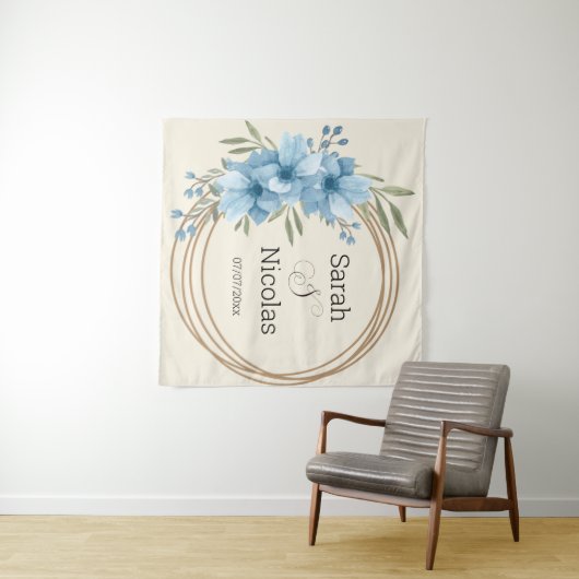 Persoonlijke huwelijksfeest muurposter wandkleed (In Situ (horizontaal))