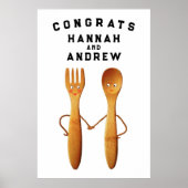 Persoonlijke huwelijksfelicitatiedecoratie poster (Voorkant)