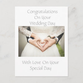 Persoonlijke huwelijksfelicitatiekaart briefkaart