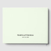 Persoonlijke huwelijksfoto met moderne kalligrafie gastenboek (Achterkant)