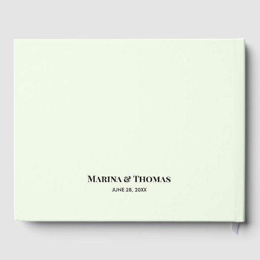 Persoonlijke huwelijksfoto met moderne kalligrafie gastenboek (Achterkant)