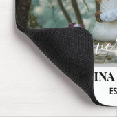 Persoonlijke huwelijksfoto met moderne kalligrafie muismat (Hoek)