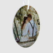 Persoonlijke huwelijksfoto met moderne kalligrafie ornament (voorkant)