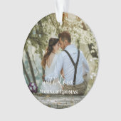 Persoonlijke huwelijksfoto met moderne kalligrafie ornament (voorkant)