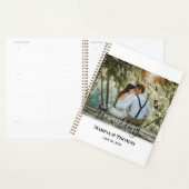 Persoonlijke huwelijksfoto met moderne kalligrafie planner (Display)