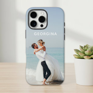 Persoonlijke huwelijksfoto met naam als cadeau iPhone 16 pro max hoesje