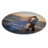 Persoonlijke huwelijksfoto snijplank (Hoek)