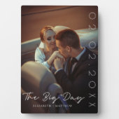 Persoonlijke huwelijksfotoplaquette | De grote dag Fotoplaat (voorkant)