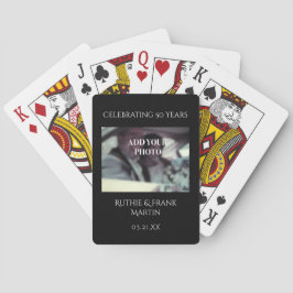 Persoonlijke huwelijksjubileumfeestjes 50 jaar fot pokerkaarten