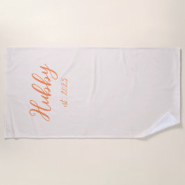 Persoonlijke huwelijksreis bruid bijpassende echtg strandlaken