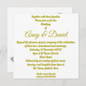 Persoonlijke huwelijksuitnodiging kaart (Voorkant / Achterkant)