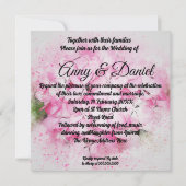 Persoonlijke huwelijksuitnodiging kaart (Achterkant)