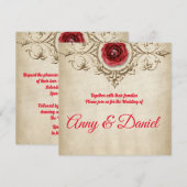 Persoonlijke huwelijksuitnodiging kaart (Voorkant / Achterkant)