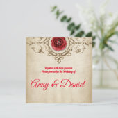 Persoonlijke huwelijksuitnodiging kaart (Staand voorkant)