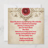 Persoonlijke huwelijksuitnodiging kaart (Achterkant)