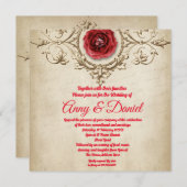 Persoonlijke huwelijksuitnodiging kaart (Voorkant / Achterkant)