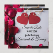 Persoonlijke huwelijksuitnodiging kaart (Voorkant / Achterkant)