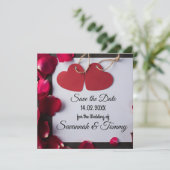 Persoonlijke huwelijksuitnodiging kaart (Staand voorkant)