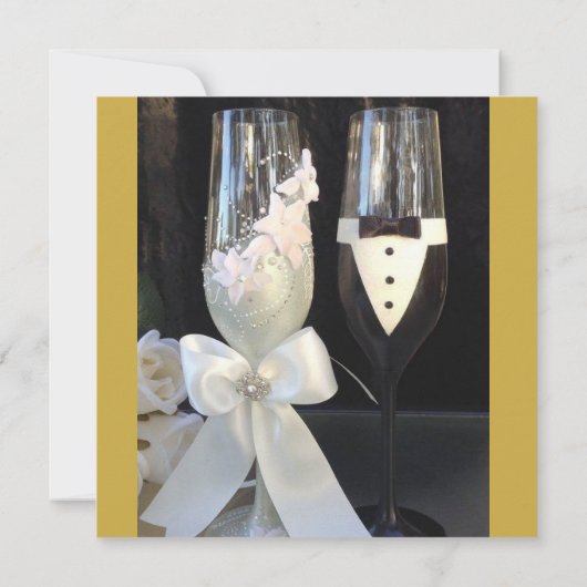 Persoonlijke huwelijksuitnodiging kaart (Achterkant)