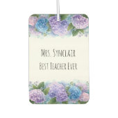 Persoonlijke Hydrangea Bedankje Voor Leraar Luchtverfrisser (Voorkant)
