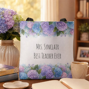Persoonlijke Hydrangea Bedankje Voor Leraar Tote Bag