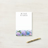 Persoonlijke Hydrangea Bloem Leraar Waardering Post-it® Notes (Op bureau)