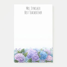 Persoonlijke Hydrangea Bloem Leraar Waardering Post-it® Notes