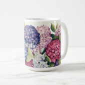 Persoonlijke Hydrangea Bloesems Koffiemok (Voorkant rechts)