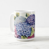 Persoonlijke Hydrangea Bloesems Koffiemok (Voorkant links)