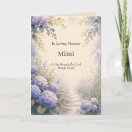 Persoonlijke Hydrangea-herdenkingskaart Kaart