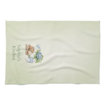 Persoonlijke Hydrangea Keukenhanddoek, Aangepaste