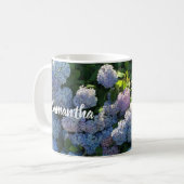 Persoonlijke Hydrangea Koffiemok Bloemen (Voorkant links)