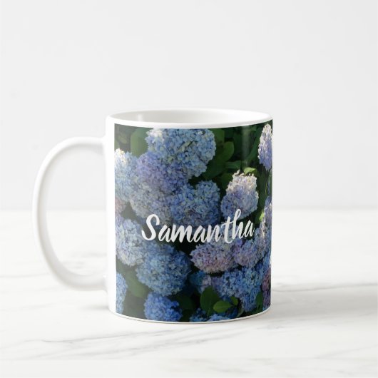 Persoonlijke Hydrangea Koffiemok Bloemen (Links)