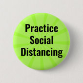 Persoonlijke hygiëne bij sociale vervorming ronde button 5,7 cm (Voorkant)