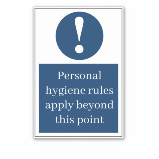 persoonlijke hygiëne sticker (Voorkant)