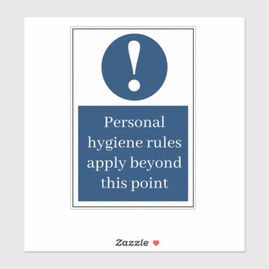 persoonlijke hygiëne sticker (Vel)