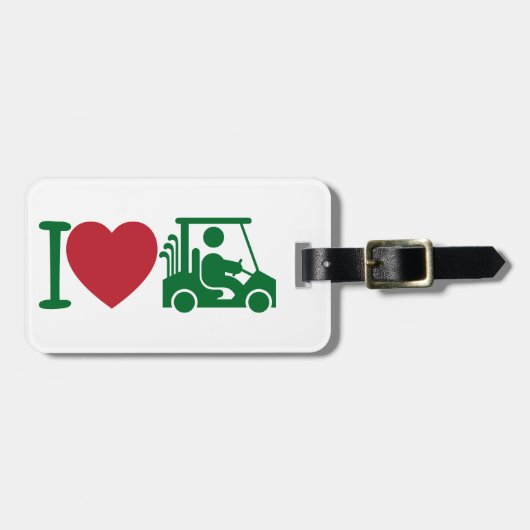 Persoonlijke I Heart Golfing Golftaslabel Bagagelabel (Voorkant horizontaal)