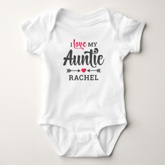 Persoonlijke I Love My Auntie Romper (Voorkant)