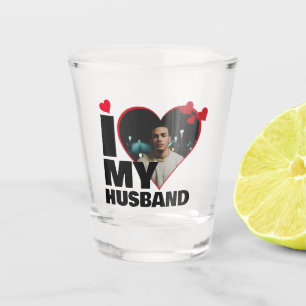 Persoonlijke I Love My Husband Hart Foto Shot Glas