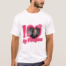 Persoonlijke I Love My Peepaw with Custom Photo T- T-shirt