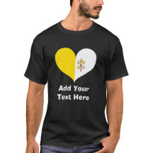 Persoonlijke I Love Vaticaanstad Flag T-Shirt