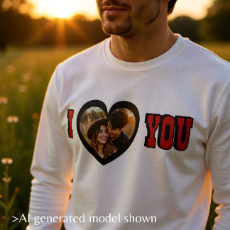 Persoonlijke I Love You Foto Hart Romantisch Trui