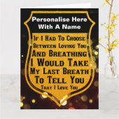 Persoonlijke I Love You Kaart (Gele Bloem)