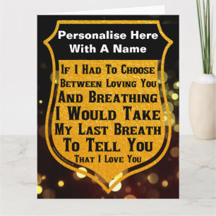 Persoonlijke I Love You kaart