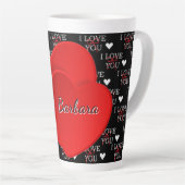 Persoonlijke I Love you  Latte Mok (Rechterhoek)
