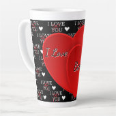 Persoonlijke I Love you  Latte Mok (Linkerhoek)