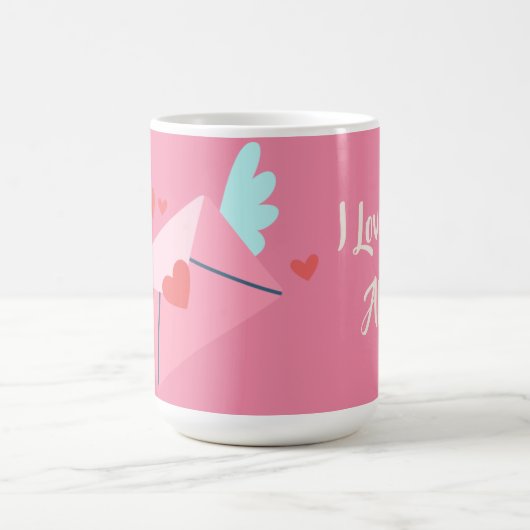 Persoonlijke I Love You Letter Valentijnsdag Mok (Center)